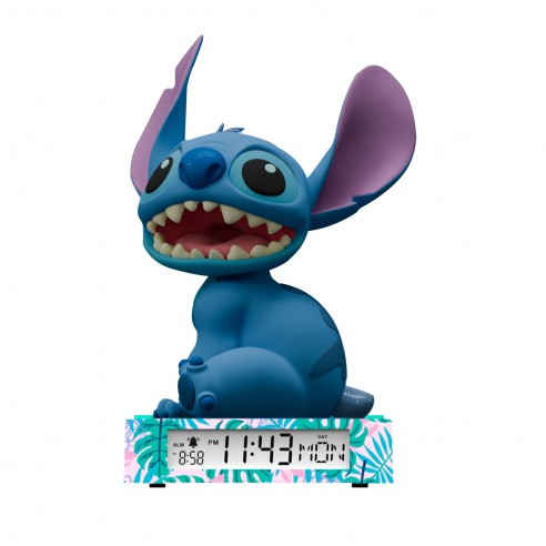 STITCH LAMPADA con orologio/data/sveglia digitale 24cm…x4